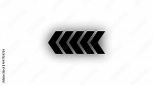 Animated arrows for the overlay video layer.arrow loading bar background animation, direction arrows animation. Stock Video