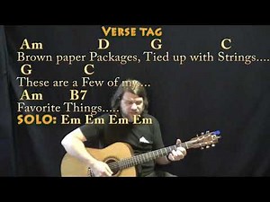 My Favorite Things (The Sound of Music) Guitar Cover Lesson in Em with Chords/Lyrics