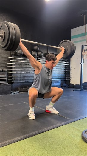 Final snatch in 3 sets of 3-2-1 squat snatch waves at increasing weight. 190lbs moving well at the end of the 3rd wave. #crossfit #weightlifting #workout #fitness