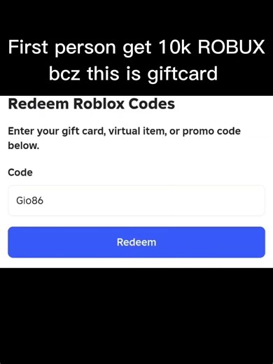 First person get 10k ROBUX