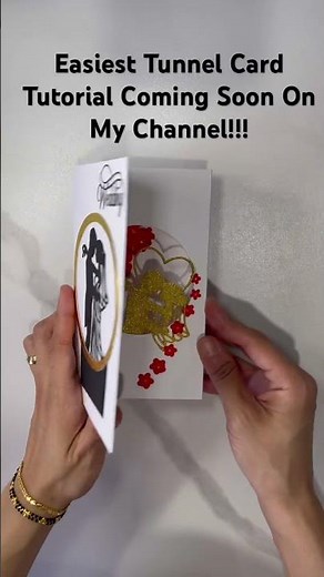 Easiest Tunnel Card You Will Ever Make!!!! #diy #cardcreations #elegant #carddesigner #cardmaking