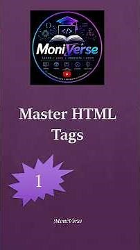 Master HTML5 Tags #LearnHTML #WebDesign #Beginners #WebDevelopmentTutoria