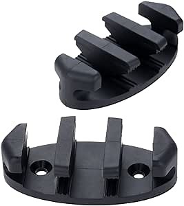 Yetaha 2PCS Zig Zag Anchor Cleat, Black Nylon Kayak Cleats for Canoes Marine Fishing Boat Kayak Accessories