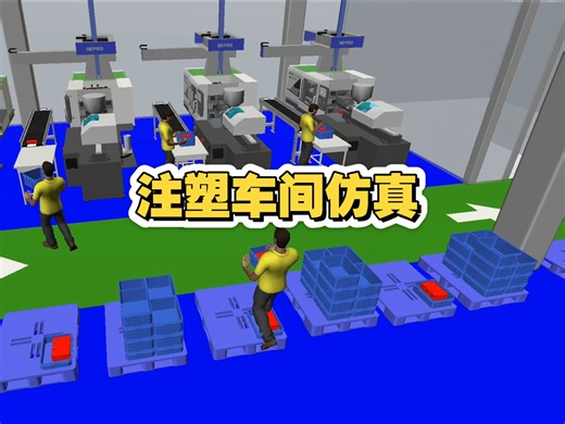 动起来才叫仿真。用flexsim进行注塑车间仿真