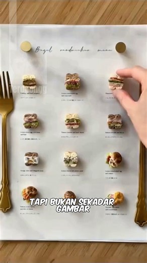 Guna Miniature Sandwich untuk Buku Menu