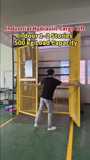 Boost Warehouse Efficiency | 500kg Indoor Hydraulic Cargo Lift for 1–2 Floors #hydrauliclift
