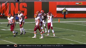 B.J. Goodson undercuts Dwayne Haskins' third-down throw for INT
