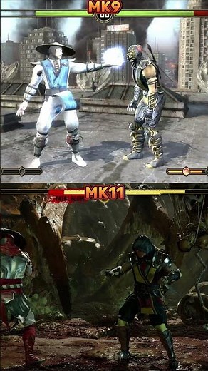 Raiden X Ray Comparison ⚔️ MK9 vs MK11 | Brutal Finish 💀🔥