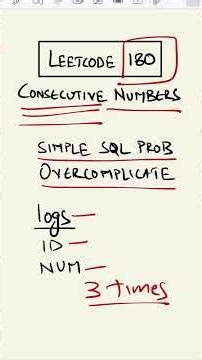 Leetcode 180 made easy
