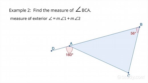 How to Find the Measure of an Angle For a Triangle with an Extended Side | Geometry