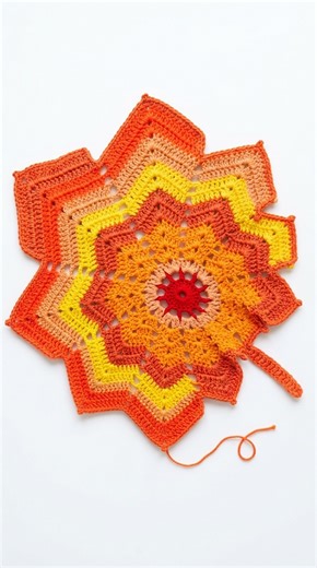 Colorful Free Crochet Maple Leaf Coaster Pattern for Fall Decor - Yours Patterns
