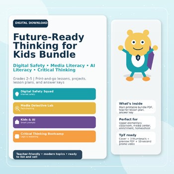 Future-Ready Thinking for Kids Bundle | Digital Safety, Media Literacy & AI Lite