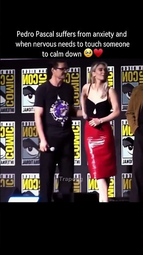 Pedro Pascal gets nervous and reaches for a little comfort 🥹…#pedropascal #pedro #popular
