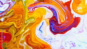 Colorful Liquid Art: Paint Drops and Ink Blending Together in Water in 4K Stock Video