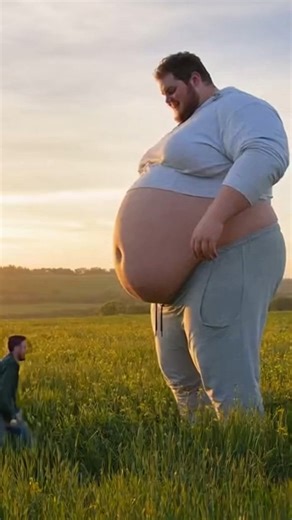 GiantBellyAI on Instagram: "Can't even reach the belly but imagine the little guy's POV! #bigman #bigboy #giantman #giantmen #belly #bigbelly #hugebelly #gainer #gainerboy #fatman #fatmen #fatboy #fatboys #fatbelly #fatbellies #giantbelly #giantbellies #tall #tallman #tallmen"