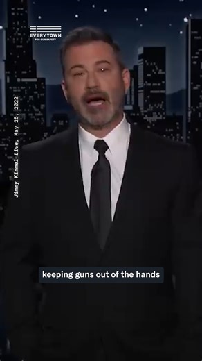 1.3M views · 10K reactions | “This is a time to be loud, and to stay loud, and not stop until we fix this.” Thank you, Jimmy Kimmel, for always being an outspoken advocate against gun violence and using your platform to support a safer America for everyone. | Everytown for Gun Safety | Facebook