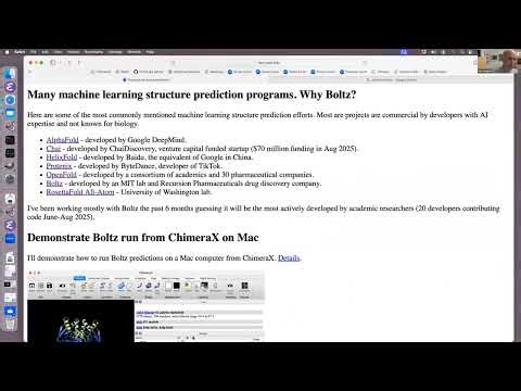 Tom Goddard - Practical structure prediction with AlphaFold 3, Boltz 2 and ChimeraX