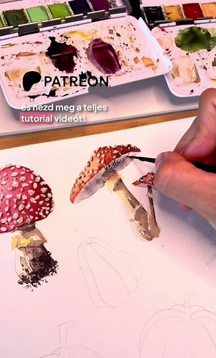 Őszi akvarell kihívás a Patreonon! #akvarellfestés #festmény #watercolor