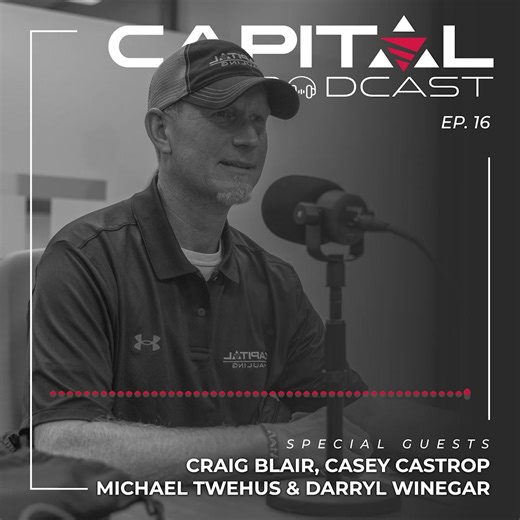 Episode 16 of the Capital Podcast is live! To wrap up #CareersInConstructionMonth, host Kirk Farmer sits down for three mini-segments focused on one of Capital’s biggest priorities - workforce development. They highlight programs like Capital Academy, CDL Academy, and the Mentorship Program, each designed to provide hands-on training, career growth opportunities, and educational support. These initiatives reflect our ongoing effort to give our teammates the tools, knowledge, and confidence to su