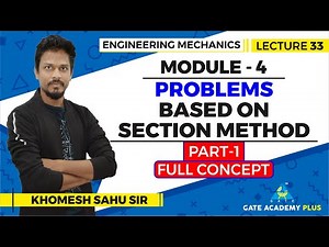 Mind Luster - Learn Lecture 33 | Module 4 | Problems Based on Section Method Part 1 | Engineering Mechanics