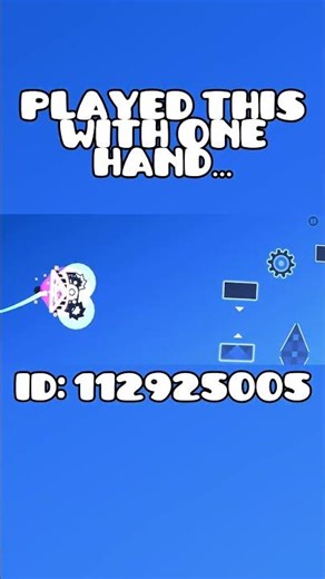Played this with one hand… #geometrydash #gd #fypシ #fypシ゚viral #fypシ゚ #fypage (nice level btw)