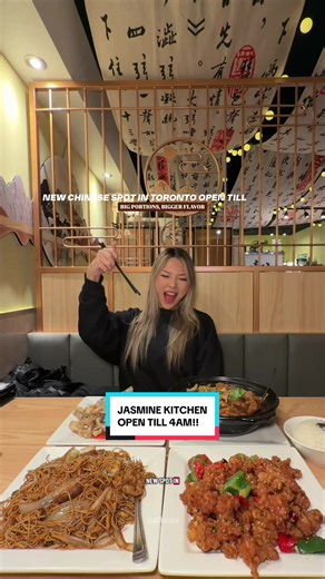 new spot in the city, authentic Chinese food- big portions and open until 4 AM 😏 #fyp #torontofood #gtafoodie #jasminekitchen ##chinatowntoronto