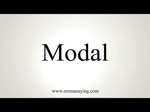 How To Pronounce Modal
