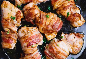 Bacon Wrapped Chicken Thighs Recipe