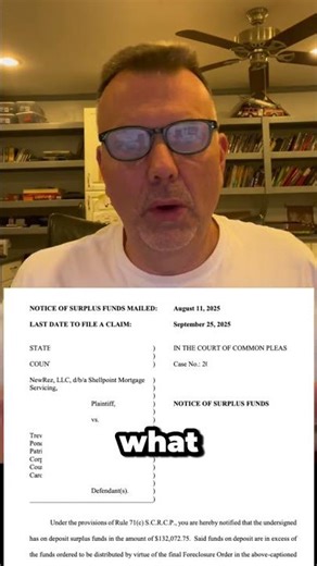 Judge Orders $132K Surplus Notice From Auction!