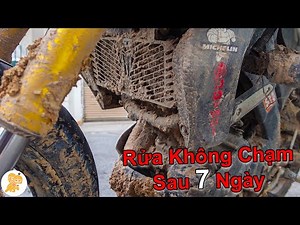 Test Rửa Xe Z1 KHÔNG DỤNG CỤ Trên Xe MT15 Sau 7 Ngày Không Rửa - Xe Ôm Shop