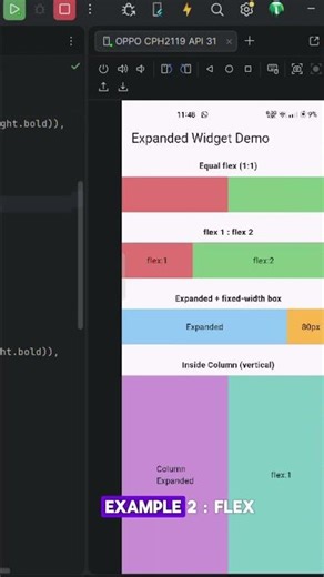 Flutter Expanded Widget Explained | Flutter Layout Tutorial