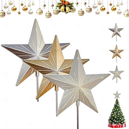 Christmas Tree Topper Starry Night Gingerbread Tree Topper 5 Point Resin Tree Top Star Star with Auto Timer Fits All Trees Sizes Elegant Gift for Home Holiday Magic & Party Decor 2025 - $24.99