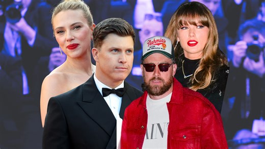 Travis Kelce & Colin Jost bond over being less famous than their mega famous partners