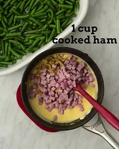 41K views · 432 reactions | This is no ordinary spin on the classic casserole! Ham and Cheese Green Bean Casserole recipe: https://www.bettycrocker.com/recipes/ham-and-cheese-green-bean-casserole/f445d8be-eb66-4120-b9e4-e6c36c2064c9?utm_medium=social&utm_source=facebook&utm_campaign=11_2018_standard?mktgimp=PROBROTH?mktgimp=GOLDMFLR | Betty Crocker | Facebook