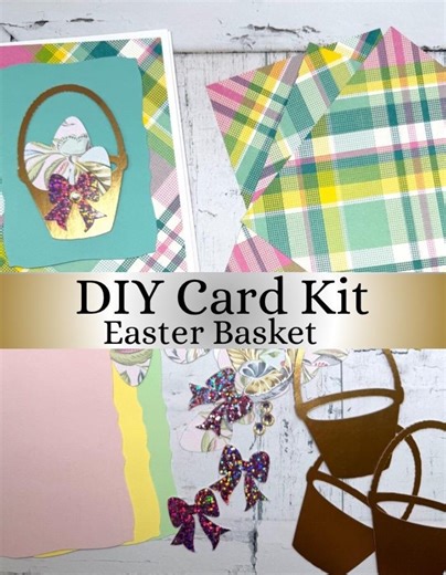 DIY Easter Basket Card Kit - 4 Cards - Make Your Own Greeting Cards - Etsy