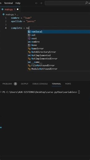 Variables en Python en 30 segundos 🐍 #python #aprendepython #shorts