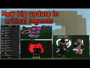 New big update in critical legends - Roblox Critical legends