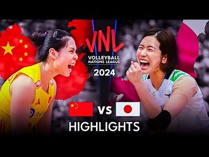 🇯🇵 JAPAN vs CHINA 🇨🇳 | Highlights | Women's VNL 2024