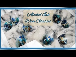 Resin Alcohol Ink Wine Glasses 🌹