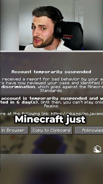 I got BANNED from Minecraft?!?