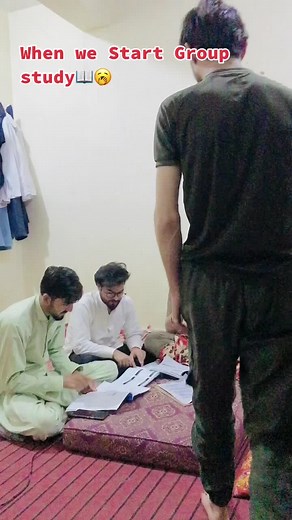 Group Study Fun at Hostel with Friends