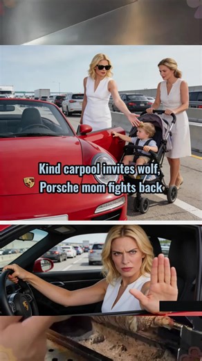 Kind carpool invites wolf, Porsche mom fights back #usa #stories #novel