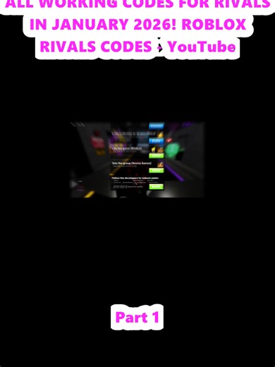 All Working Codes for Roblox Rivals in January 2026