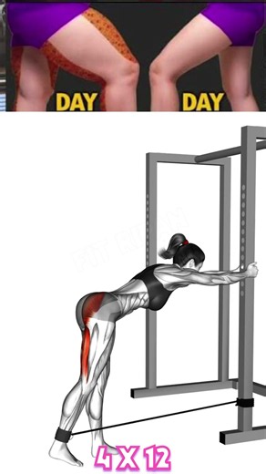 🔥 Band Bent Over Hip Extension | Grow Strong Glutes & Hamstrings Fast! 💪 #Shorts