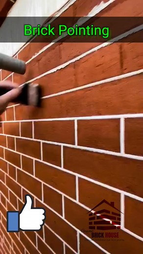 Brick Pointing 🧱#shorts #reels #ceramicbrick #khadimceramic #walldecor #brickpointing #tiles @top fans Ceramic Brick House | Ceramic Brick House
