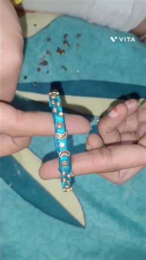 ఇంత అందమైన బ్యాంగిల్ డిజైన్ మిస్ అవ్వకండి ✨ చేతికి వేసుకున్నా రాయల్ లుక్ 🔥💙 #ThreadBangles