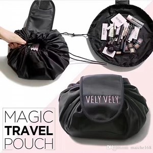 [Hot Item] Beauty Magic Travel Pouch Cosmetic Bag Drawstring Makeup Bag for Lazy People