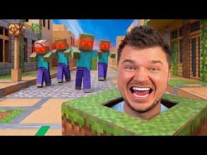 Escaping Zombie Infested Box Fort Minecraft!
