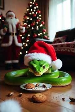 Python at christmas party