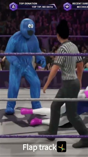 Bomberman shows Cookie Monster the exploding elbow!